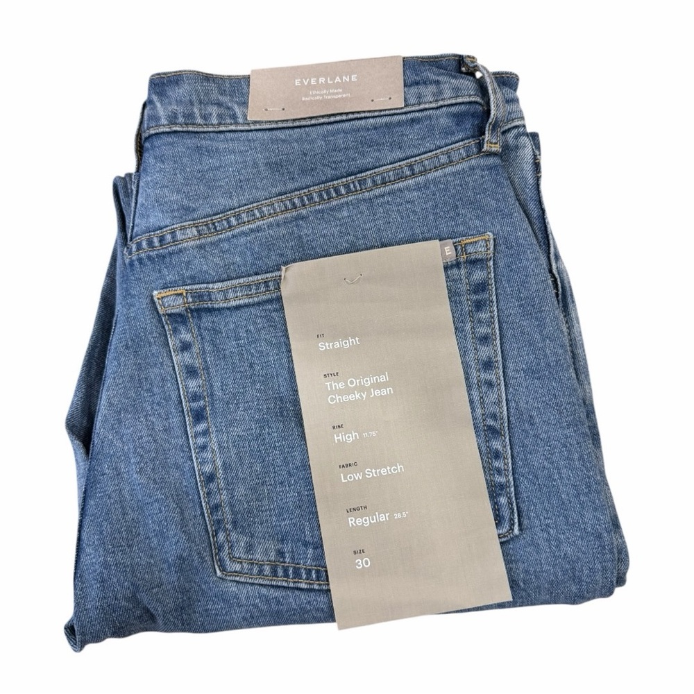 NWT Everlane The Original Cheeky Jean in Stone Wash Sky Size 30 - Picture 5 of 13